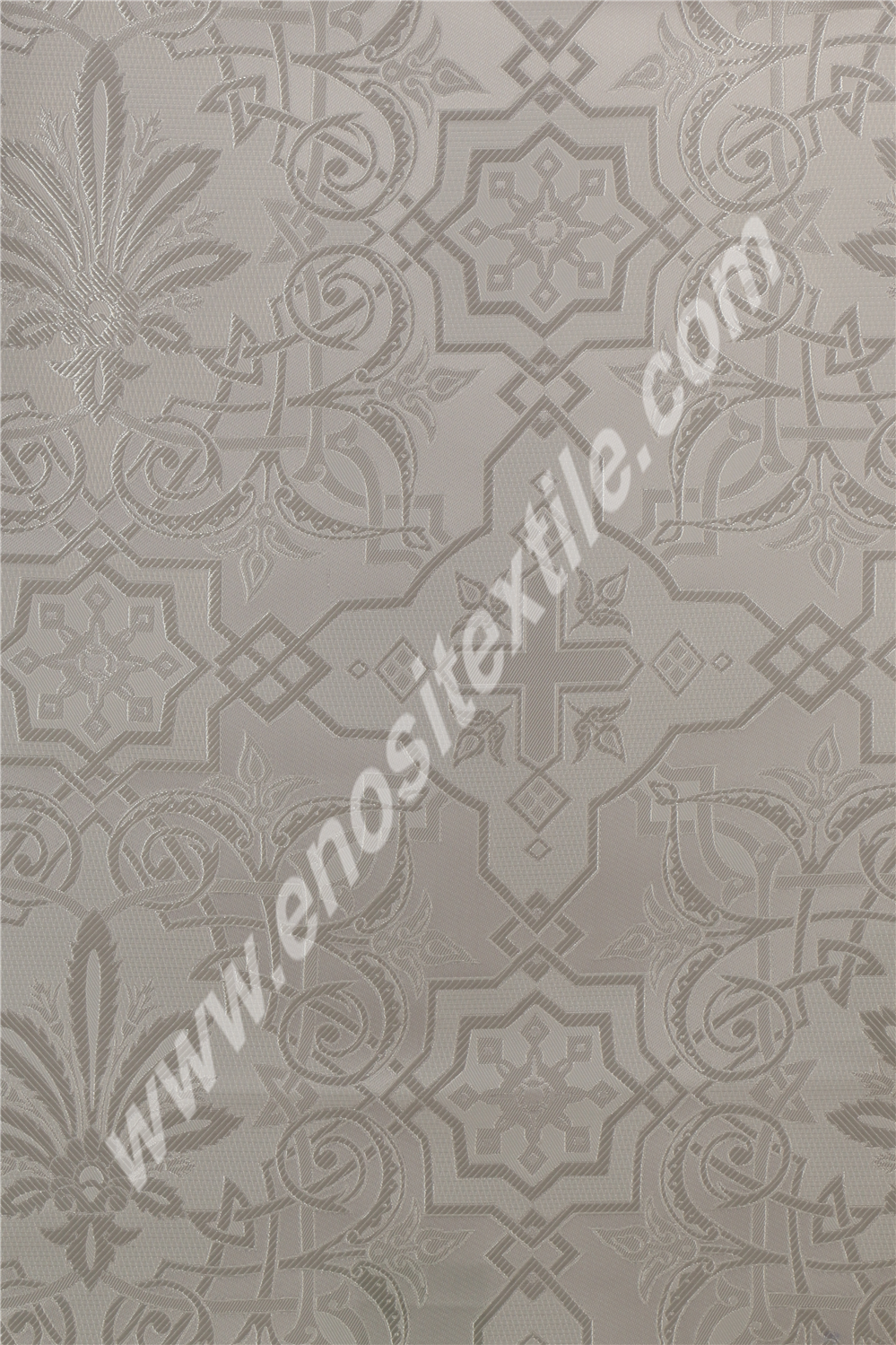 KL-021 White-Silver Brocade Fabrics